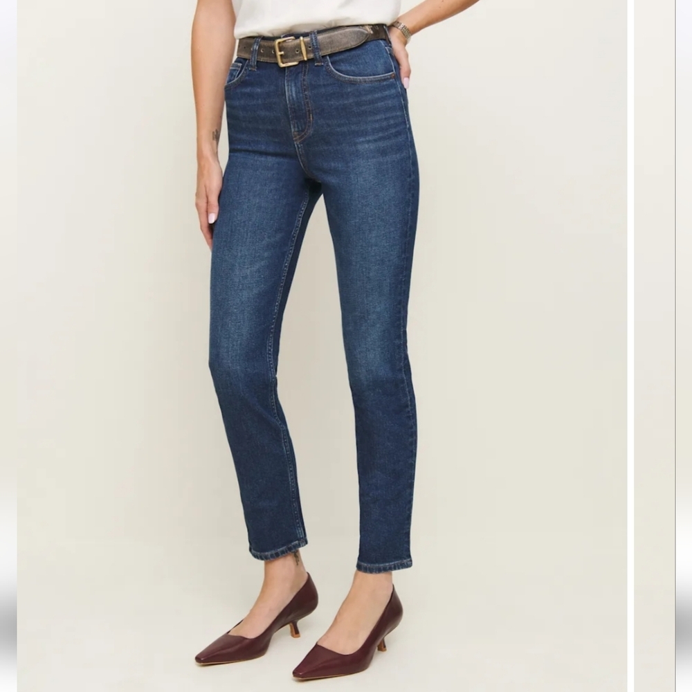 Reformation Ezra Stretch High Rise Straight Jeans